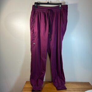 Grey's Anatomy Women's Medium-Tall Jogger Scrub Pants - Maroon